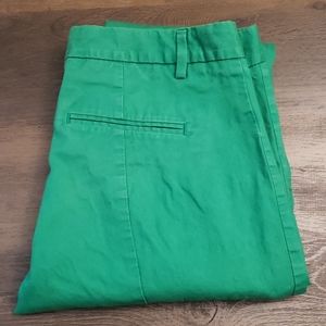 Slim Cropped green Gap pants, size 4